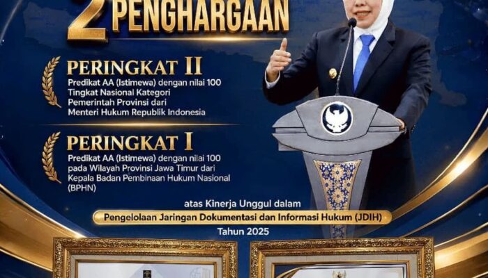 Pemprov Jatim Raih 2 Penghargaan Nasional JDIH 2026