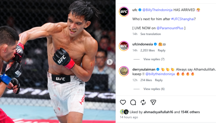 Bilal Hasan Menang KO atas Petarung Peru di Ajang UFC