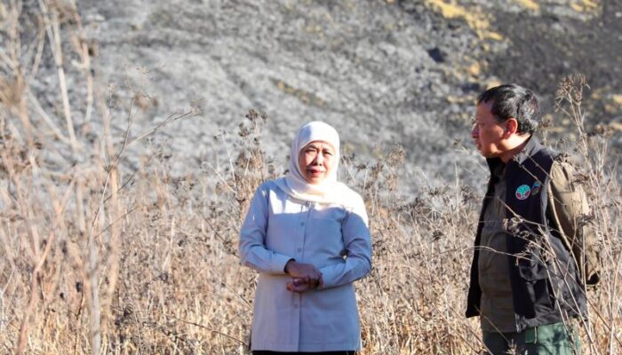 Gubernur Khofifah Pastikan Pemadaman Karhutla Bromo Dioptimalkan dari Darat dan Udara