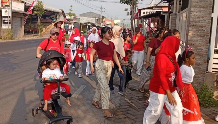Full Door Prize, Jalan Sehat HUT ke-81 RI di Gang Menteng Bringkang Berlangsung Meriah