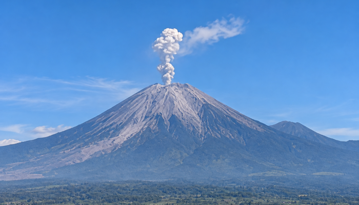 Semeru Erupsi Tujuh Kali