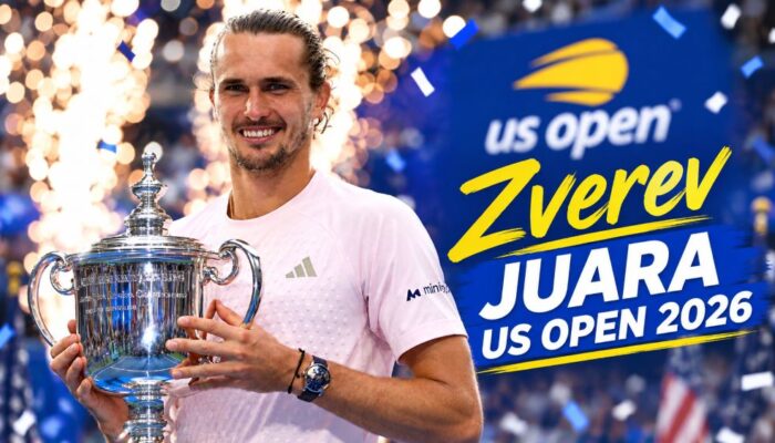 Zverev Rebut Gelar US Open 2026, Kalahkan Shelton di Final