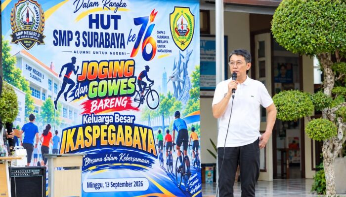 IKASPEGABAYA Gelar Jalan Sehat dan Gowes, Pererat Silaturahmi Alumni SMPN 3 Surabaya