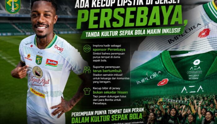 Ada Kecup Lipstik di Jersey Persebaya, Simbol Sepak Bola Makin Inklusif