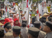 Polres Blitar Kawal Aksi 200 Petani dan Mahasiswa GMNI