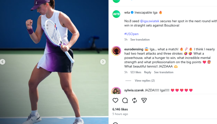 Swiatek Lolos ke 16 Besar US Open 2026 Usai Taklukkan Bouzkova