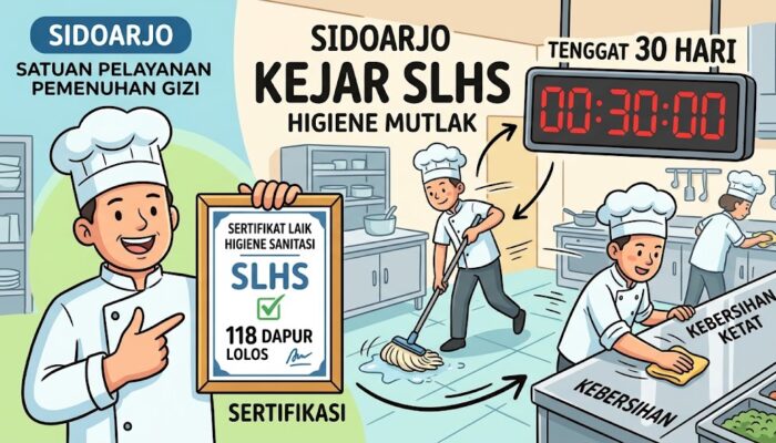 Sidoarjo Darurat SLHS: Puluhan Dapur MBG Terancam Diberhentikan