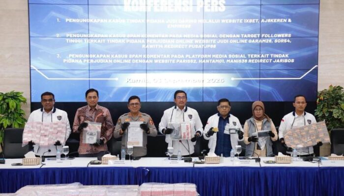 Bareskrim Polri Ungkap Tiga Kasus Judi Online, Bekukan Dana Rp52 Miliar