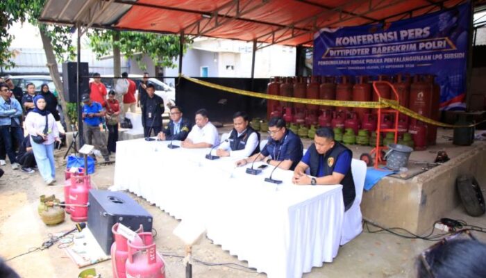 Bareskrim Polri Bongkar Penyalahgunaan LPG 3 kg, 910 Tabung Diamankan