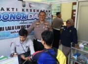 Sambut Hari Lalu Lintas Bhayangkara, Satlantas Polres Lumajang Gelar Cek Kesehatan Gratis Driver Ojol