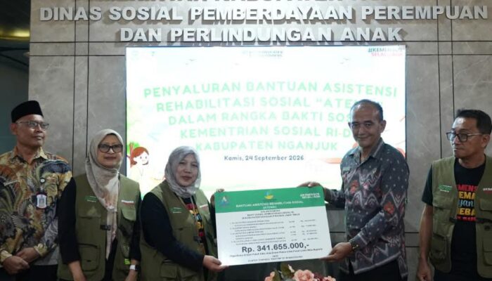 Salurkan Bantuan ATENSI Rp341 Juta, Kemensos dan Dinsos Nganjuk Dorong Kemandirian 170 Penerima Manfaat
