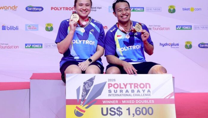 Rehan/Melati Juara Polytron Surabaya International Challenge 2026