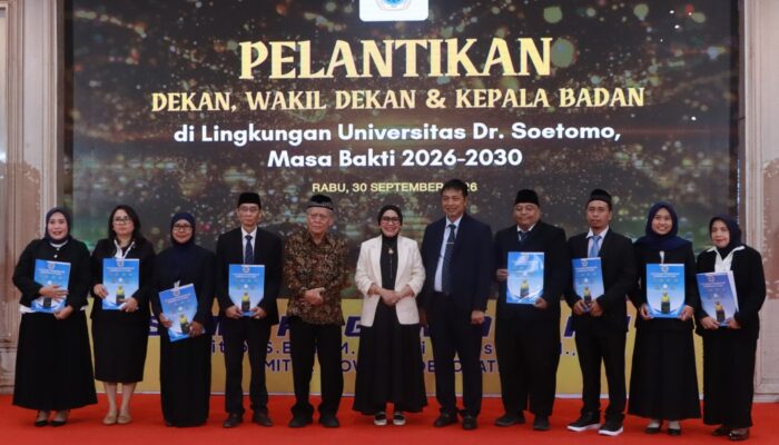 Perkuat Tata Kelola Kampus, Unitomo Lantik Jajaran Dekan dan Kepala Badan 2026–2030