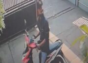 Terekam CCTV, Maling Gasak Motor Pegawai Klinik Eka Medika Mojokerto