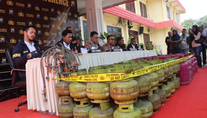 LPG Subsidi jadi Tabung 12 Kg, Polres Pasuruan Tetapkan Delapan Tersangka