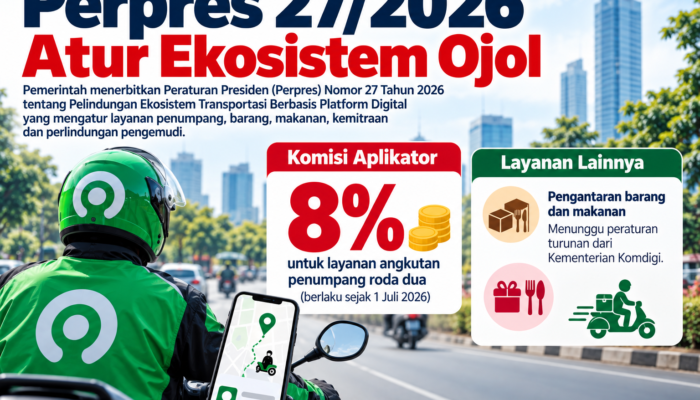Perpres Ojol Tetapkan Komisi 8 Persen