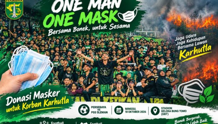 Bonek Galang Donasi Masker untuk Korban Karhutla, Ajak Suporter Bergerak