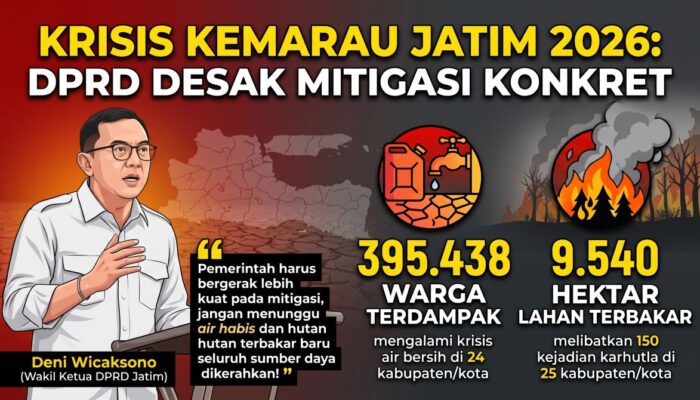 Krisis Kemarau 2026 Meluas: 395 Ribu Warga Jatim Terdampak, DPRD Desak Mitigasi Konkret