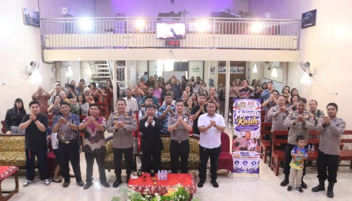 Gelar Minggu Kasih, Polres Mojokerto Ajak Jemaat Bijak Bermedsos
