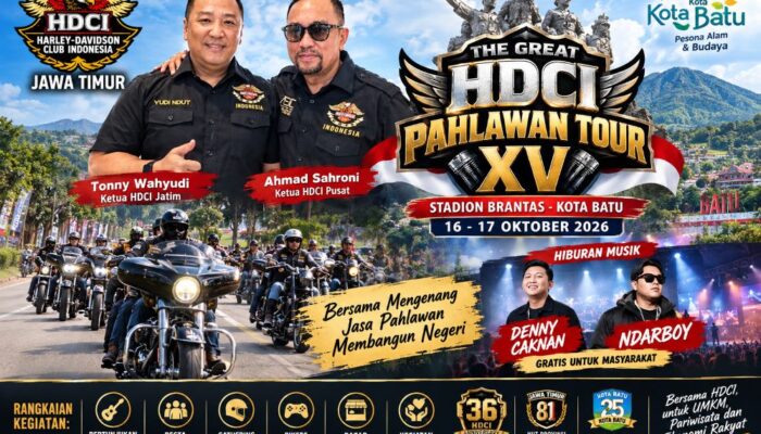 HDCI Jatim Gelar Pahlawan Tour XV di Kota Batu, Hadirkan Denny Caknan dan Ndarboy