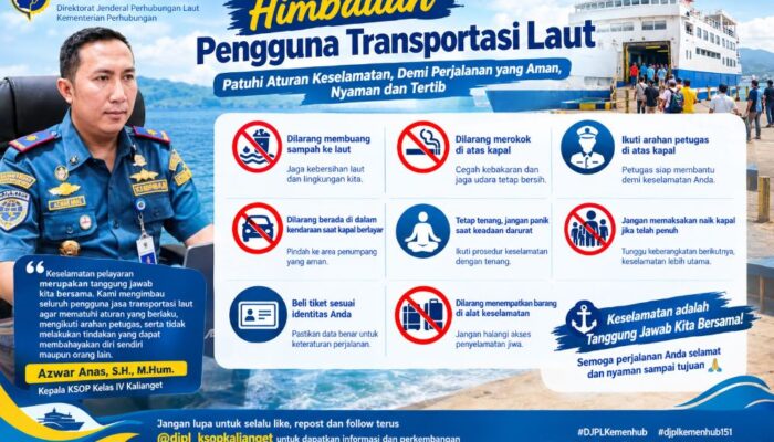 KSOP Kalianget Imbau Penumpang Patuhi Aturan Keselamatan Transportasi Laut