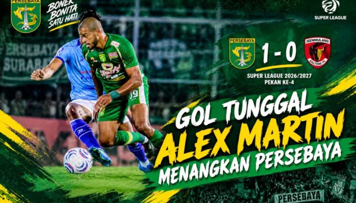 Persebaya Tekuk Isenmulang Kalteng FC 1-0, Alex Martins Jadi Penentu Kemenangan