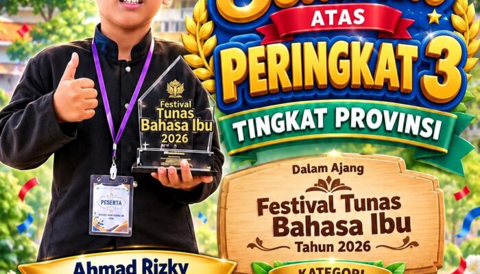 Rizky, Siswa SDN Bringkang, Menganti, Gresik Raih Peringkat III Ndagel di FTBI Jatim 2026