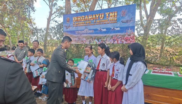 Peringati HUT ke-81 TNI, Kodim 0810/Nganjuk Gelar Upacara dan Tasyakuran Bersama Rakyat