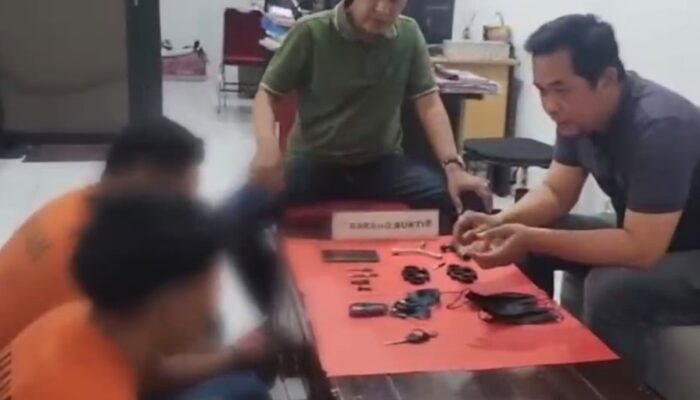 Aksi Kejar-kejaran di Parkiran Toko, Polsek Ngoro Bekuk Dua Spesialis Curanmor