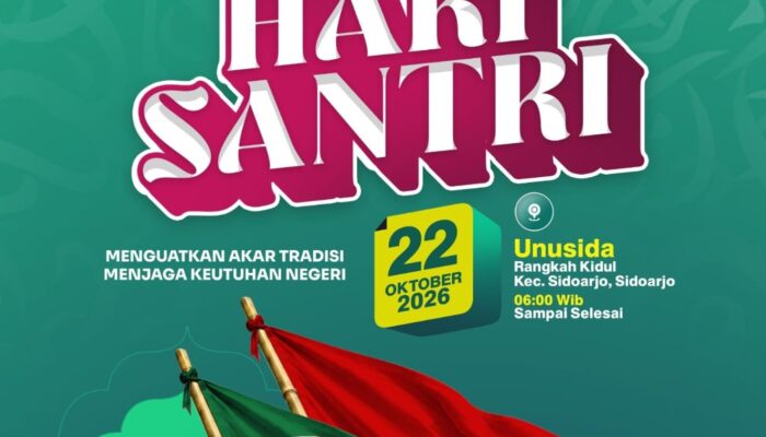 PCNU Sidoarjo Pusatkan Hari Santri 2026 di Unusida, Ribuan Nahdliyin Diperkirakan Hadir