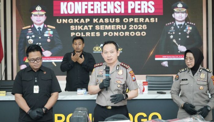 Operasi Sikat Semeru 2026, Polres Ponorogo Ungkap 11 Kasus dan Amankan 14 Pelaku