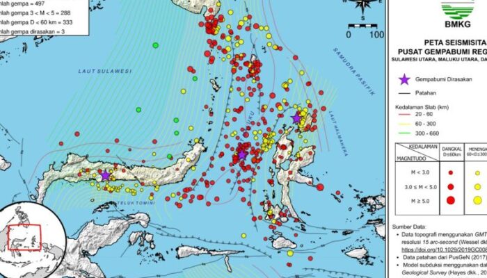 BMKG Catat 497 Gempa Tektonik Guncang Sulawesi Utara Sepanjang September 2026